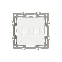 Механизм компьютерной розетки двойной SCT-MPC2-PL-WH (RJ-45, CAT6) (Arlight, -) 045336