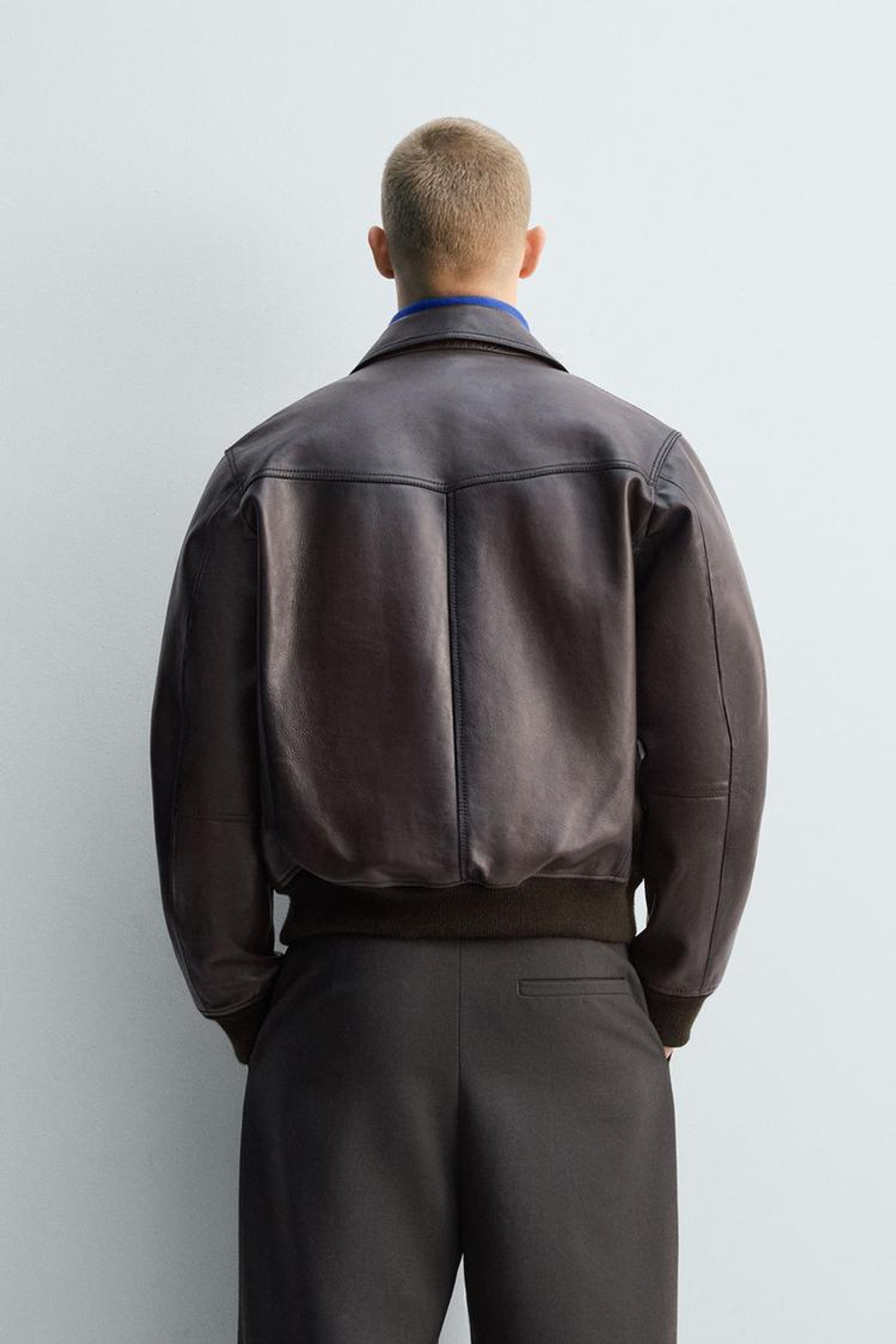 ZARA КОЖАНАЯ КУРТКА — LIMITED EDITION, КОРИЧНЕВЫЙ