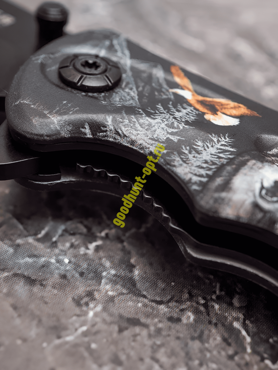 Складной нож тактический BOKER Черный с рисунком