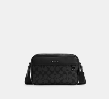 Coach Graham Crossbody In Signature Canvas monogram - Gunmetal/Charcoal/Black C4149