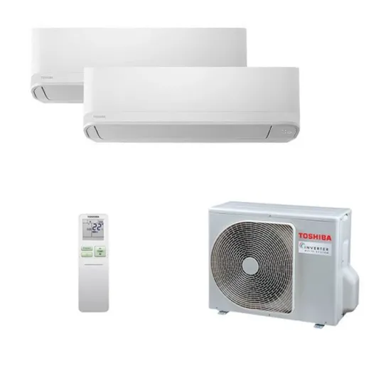 Мультисплит система на 2 комнаты Toshiba RAS-B10CKVG-EE x 2 / RAS-2M18G3AVG-E