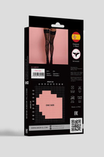 Эффектные чулки c крупным рисунком (Размер: S-M-L) (Цвет: черный)