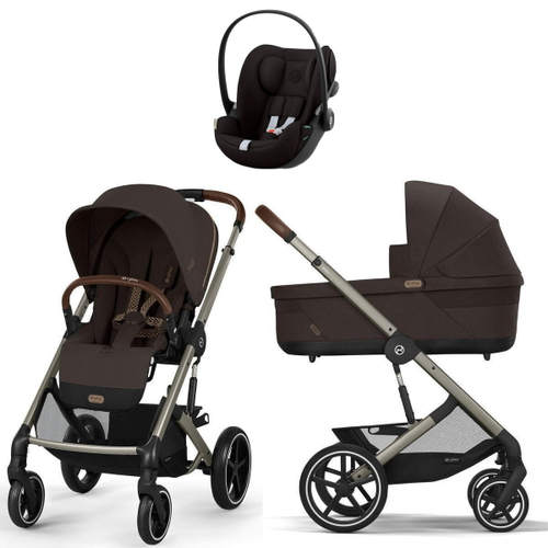 Коляска Cybex Balios S Lux TPE complete Cloud G Magic Black 3 в 1 Chocolate Brown с дождевиками