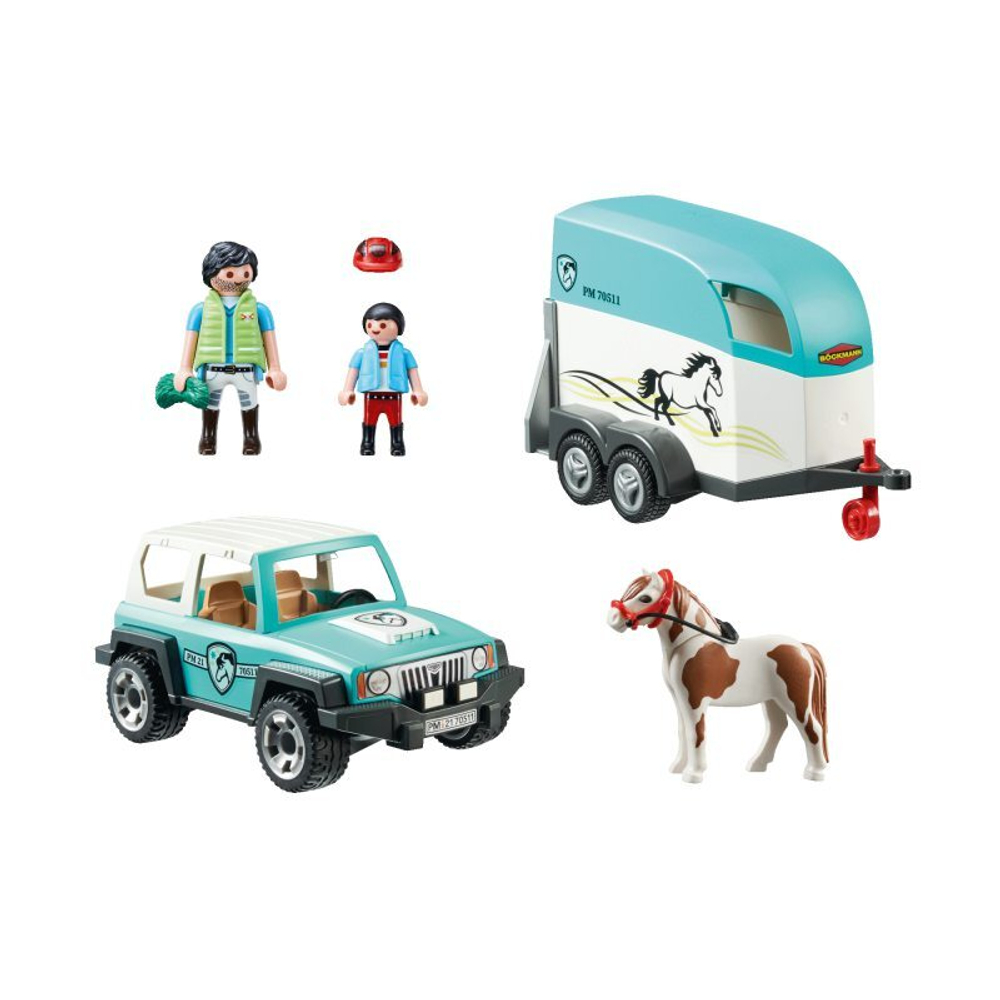 Playmobil - Автомобиль с прицепом для пони 70511