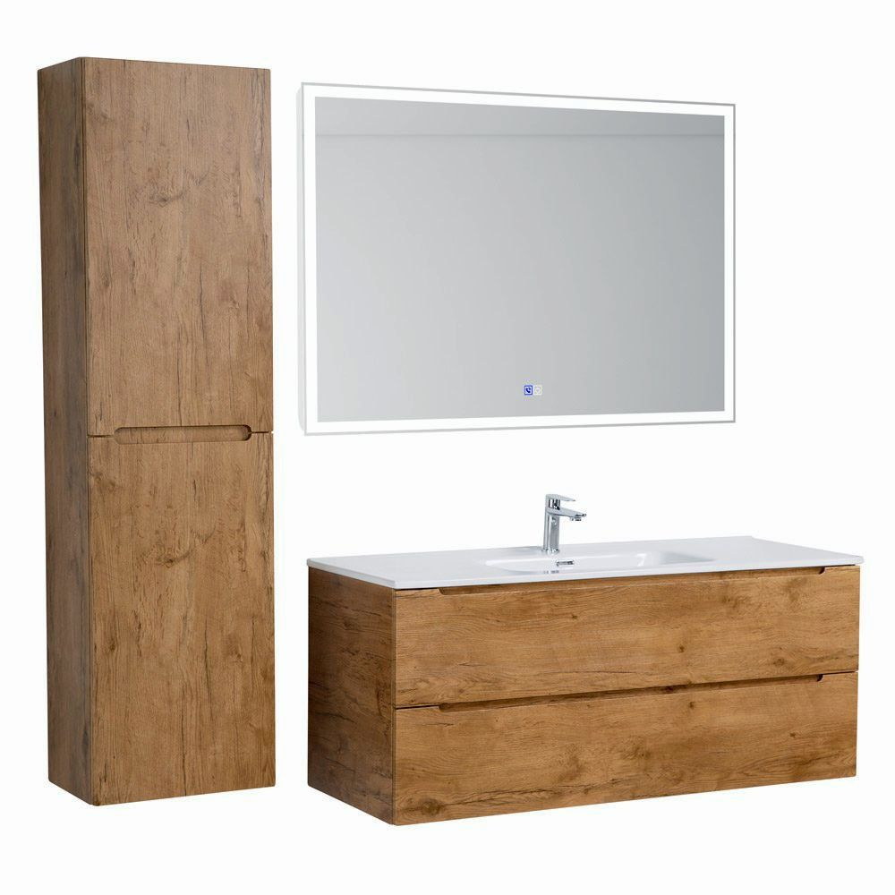 Подвесная тумба с раковиной BelBagno ETNA Rovere Nature 120 см ETNA-1200-2C-SO-RN-P + BB1200ETL