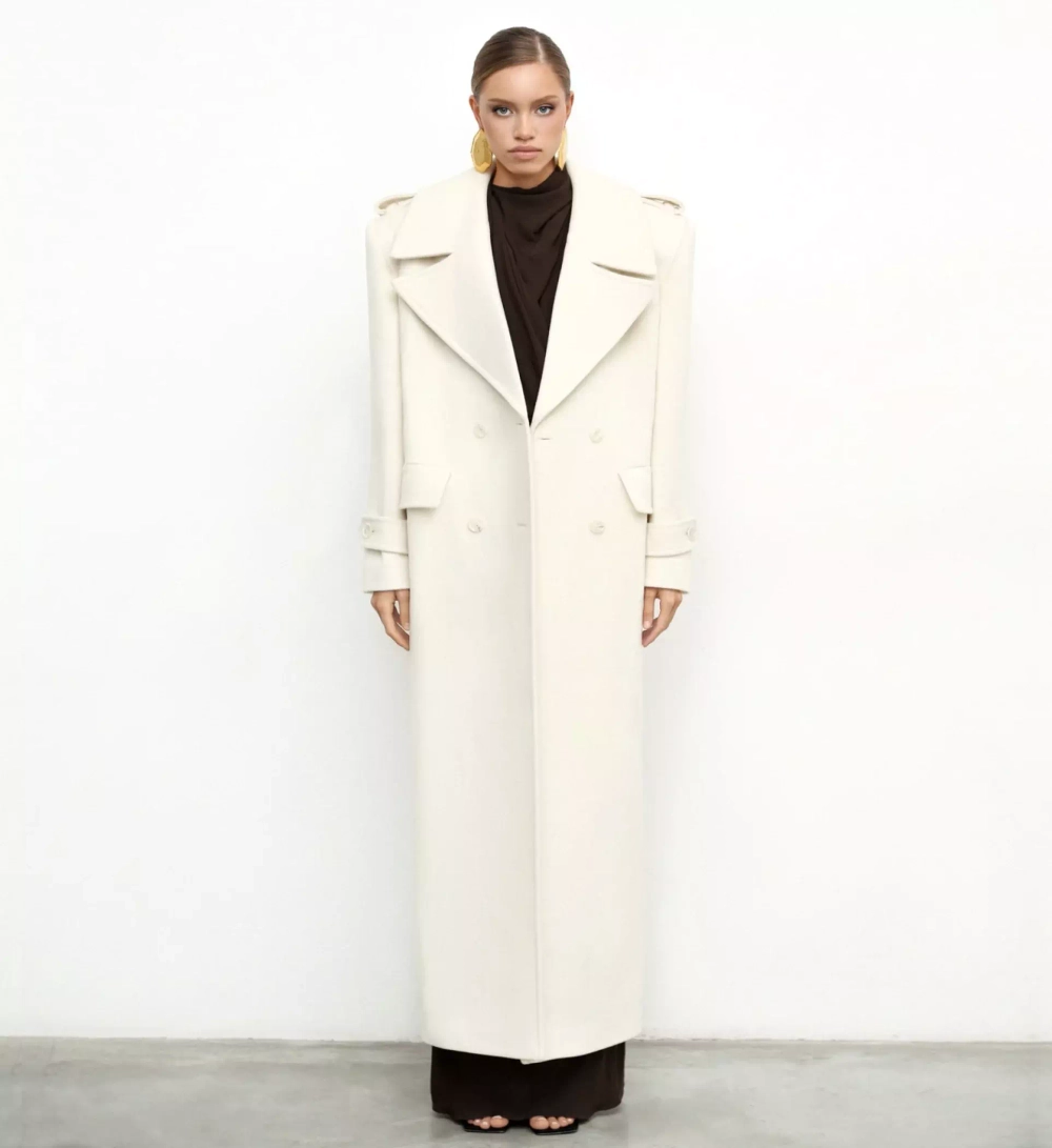 Пальто из шерсти MILKY, Молочный