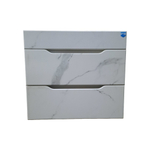 Тумба напольная ORBITA-4 Мрамор белый 60, 2 ящика, врезная ручка, под раковину Cersanit COMO