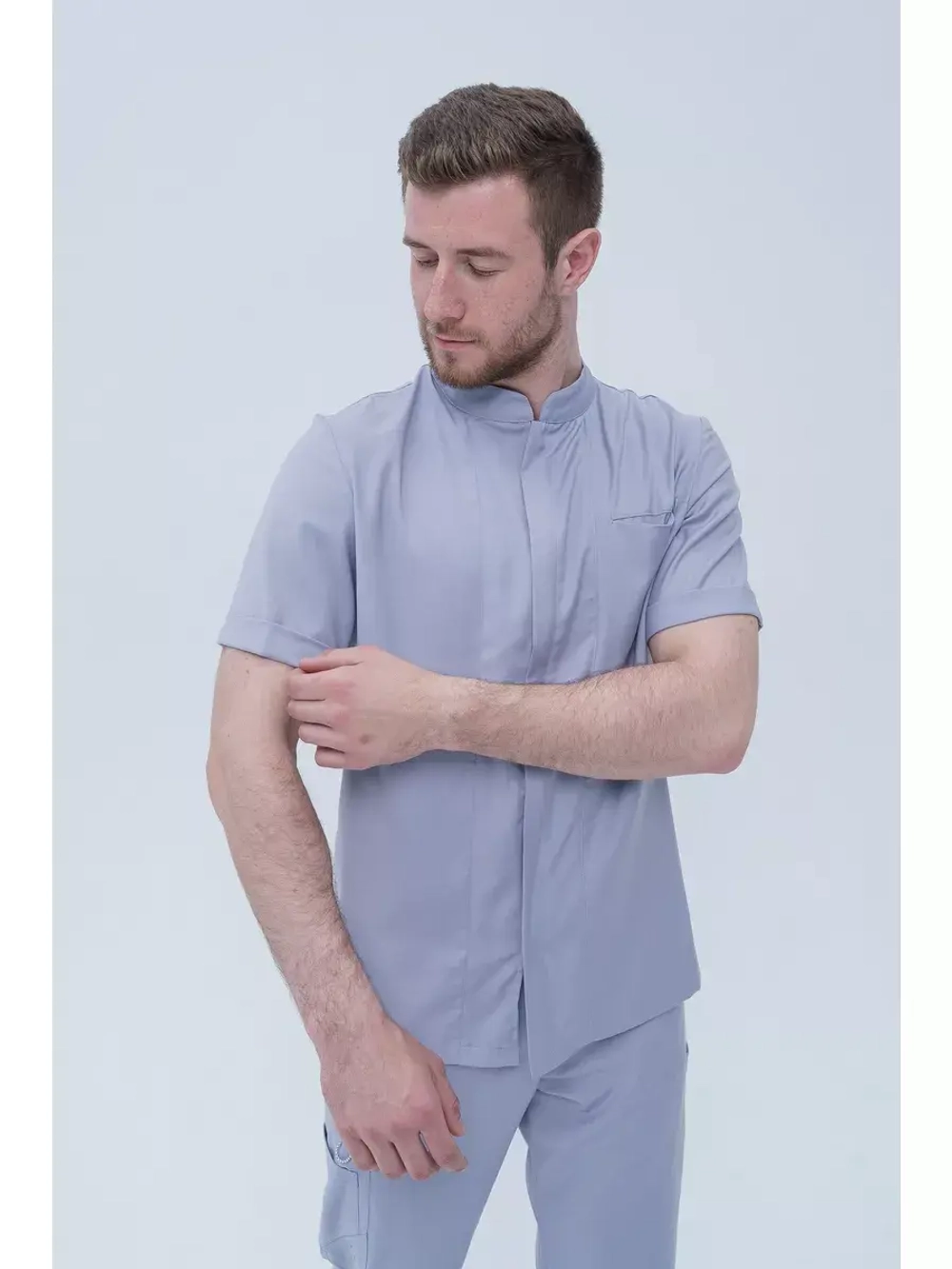 рубашка мужская медицинская на молнии TZ700