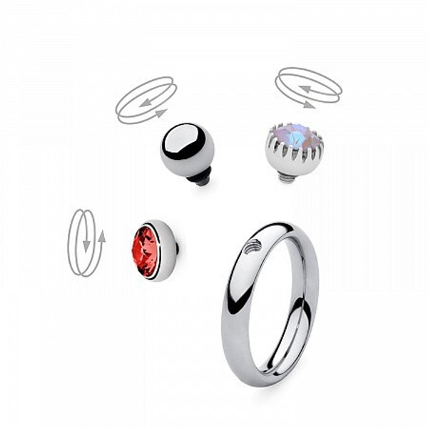 Кольцо - База Qudo  Basic small silver 18.4 мм 627044 S размер 18,5