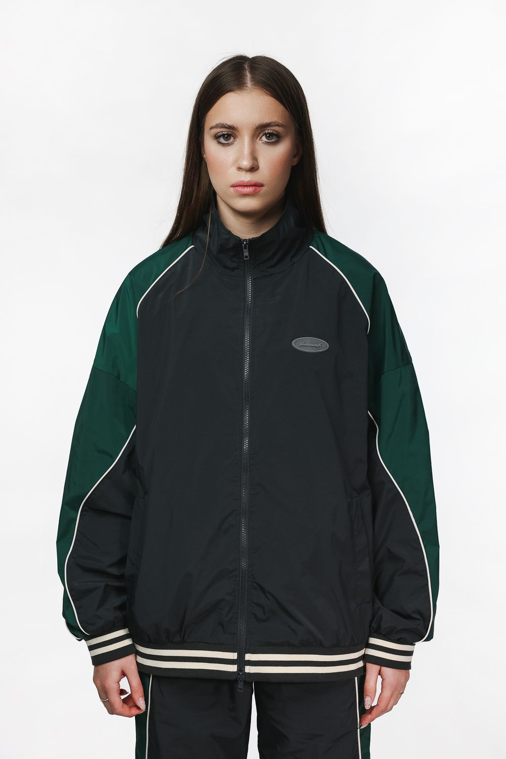 Олимпийка Ymkashix College зеленая / черная