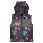 Жилет детский для девочки п/э 92 см, серый, ромашка(Bonito)