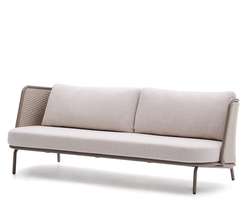 Уличный 3-местный диван Sedalis из алюминия и веревки серого цвета 210 см