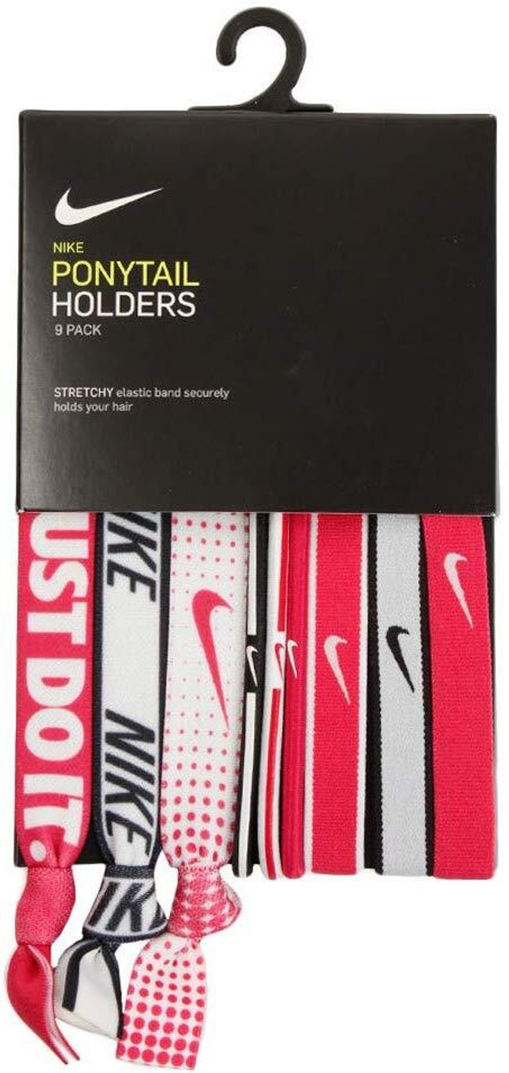 Резинка на голову Nike Ponytail Holders 9Pk - rush pink/black/white