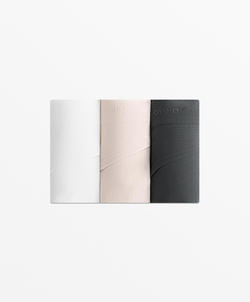 OYSHO Набор из 3 пар бесшовных трусов-стрингов, миндальный