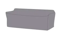 Защитный чехол на диван Касабланка, трехместный 219×82×70 см, цвет серый