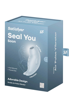 Вакуумный стимулятор клитора Satisfyer Seal You Soon, силикон, голубой