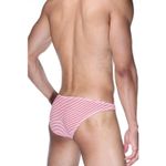 Мужские трусы слипы красные в белую полоску DARKZONE DZN6494