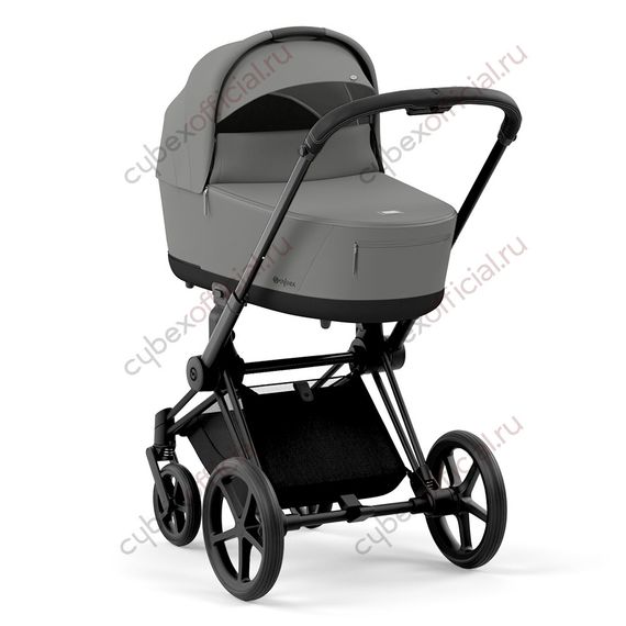 Коляска для новорожденных Cybex Priam IV Mirage Grey шасси Matt Black