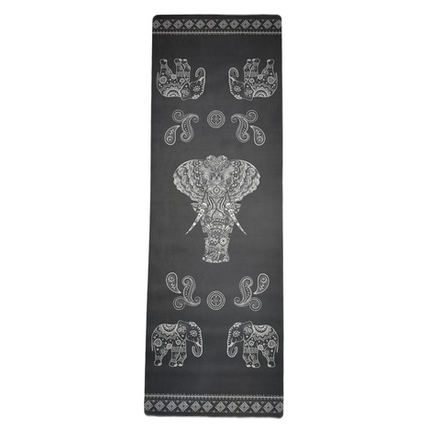 Коврик для йоги Elephant Grey 183*61*0,3 см из микрофибры и каучука
