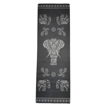 Коврик для йоги Elephant Grey 183*61*0,3 см из микрофибры и каучука