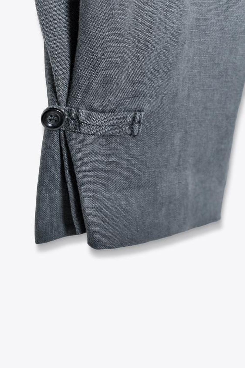 ZARA ЛЬНЯНЫЕ БРЮКИ С ЗАЩИПАМИ — ZW COLLECTION, МЯГКИЙ СЕРЫЙ