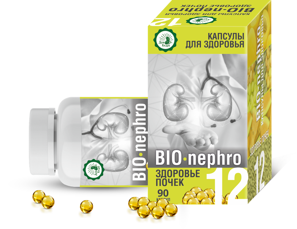 Капсулированные масла с экстрактами BIO-nephro - здоровье почек, 90 капс. по 0,3г., Дом Кедра