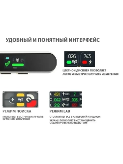 Измеритель электромагнитных полей / Детектор электромагнитного излучения EMF Milerd HiRange