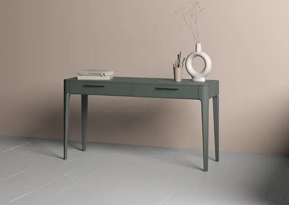 Консоль Type oak 2 ящика ширина 140 см (темно-серый)