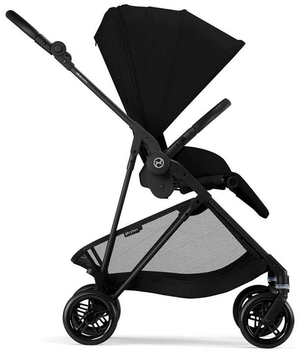 Прогулочная коляска Cybex Melio Carbon New Magic Black с дождевиком