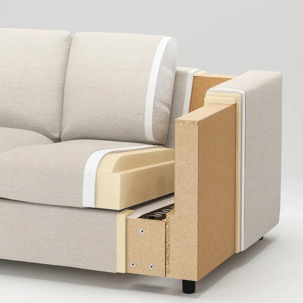 Диван 2-местный - IKEA VIMLE, 171х98х83 см, белый, ВИМЛЕ ИКЕА