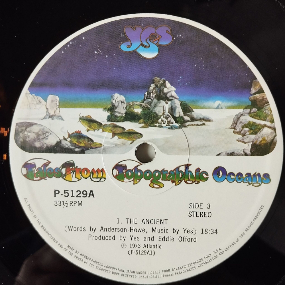 Винтажная виниловая пластинка LP Yes Tales From Topographic Oceans (Japan 1973) (Obi) The Remembering