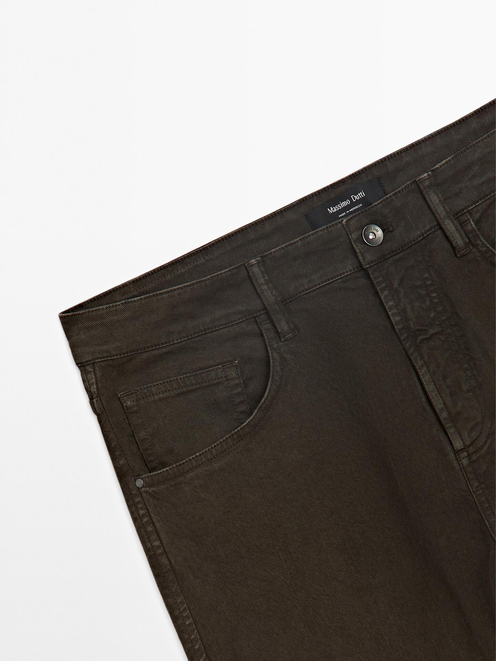 Massimo Dutti Зауженные джинсы, коричневый