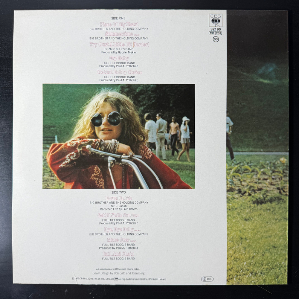 Janis Joplin ‎– Janis Joplin's Greatest Hits (Голландия)