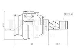 ШРУС внутренний UNIO CVJ-30041