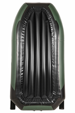 YACHTMAN-260 МНД НАДУВНОЕ ДНО (Яхтман) зеленый-черный (лодка ПВХ с усилением)