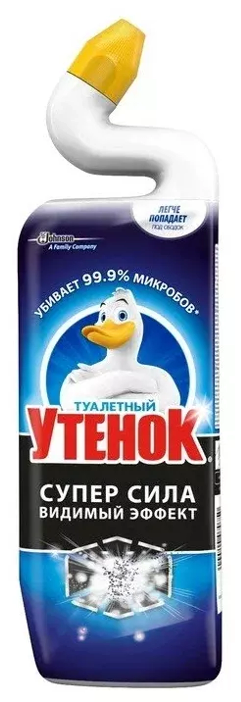 Чистящее средство для унитаза Туалетный Утенок Супер Сила Видимый Эффект, гель, 900 мл