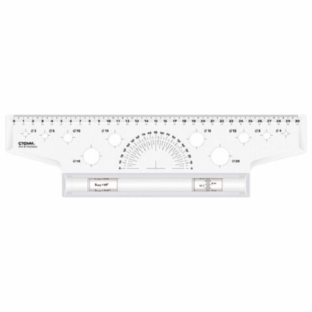 Рейсшина 30см, металлический ролик, Стамм