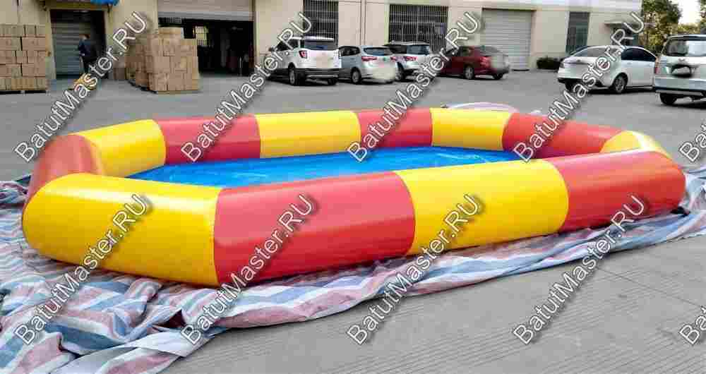Прямоугольный надувной бассейн "Полосатик" 6*3*0.5 м