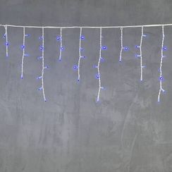 Светодиодная бахрома с колпачком 3,1*0,5 м., 120 синих LED ламп, каучуковый белый провод, LTC (LL120-8-2B)