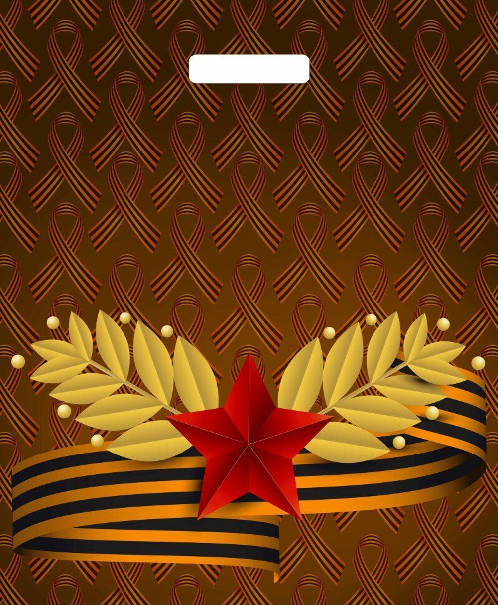 Пакет 45*38см (60мк) с вырубной укрепл. ручкой "Воля" Глянец ПВД