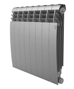 Радиатор биметаллический серый BiLiner 500 Silver 8 секций