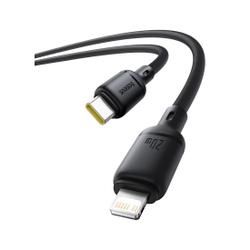 Интерфейсный кабель Baseus Silky Type-C to iP 20W 1m Cluster Black (P10377700113-00)