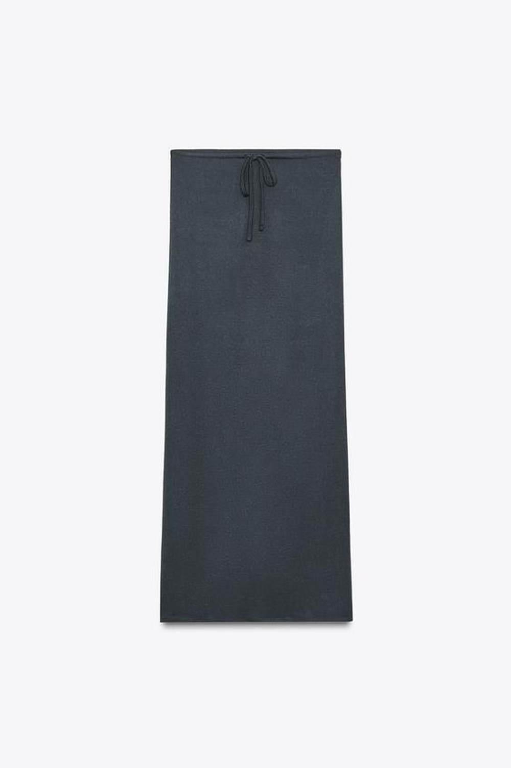 ZARA ЮБКА ИЗ МЯГКОГО МОДАЛА, ТЕМНЫЙ АНТРАЦИТ