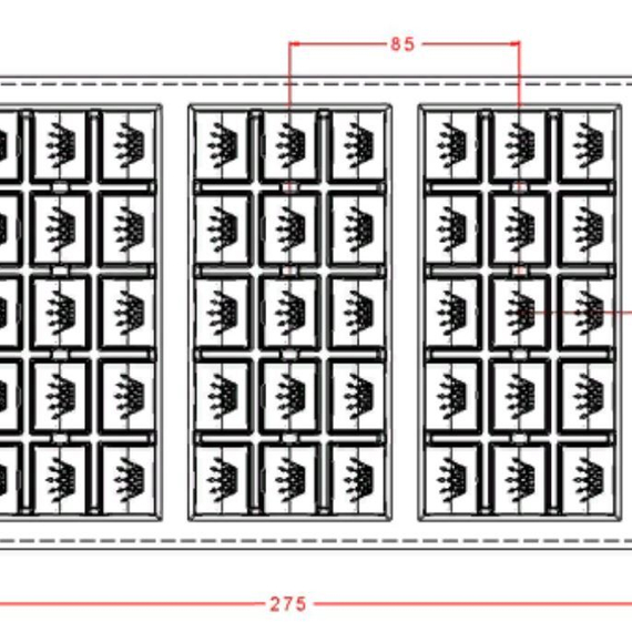 227 | Форма для шоколадных изделий (275*175 мм)