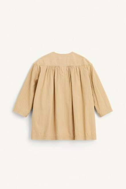 ZARA ПЛАТЬЕ ИЗ СМЕСОВОГО ЛЬНА С ДЛИННЫМИ РУКАВАМИ, ПОЛОСКИ