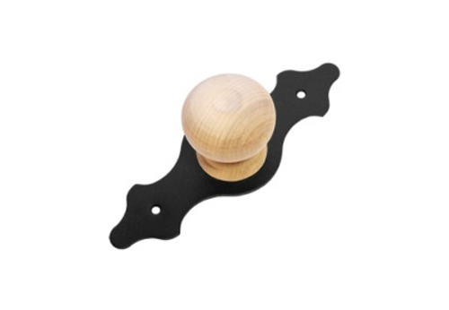 Ручка-кнопка Домарт мод.3 без лака черная декоратив. / 9633