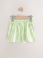 Шорты хлопковые для девочки Next AG9-945, 4 шт., Салатовый, Голубой, Молочный