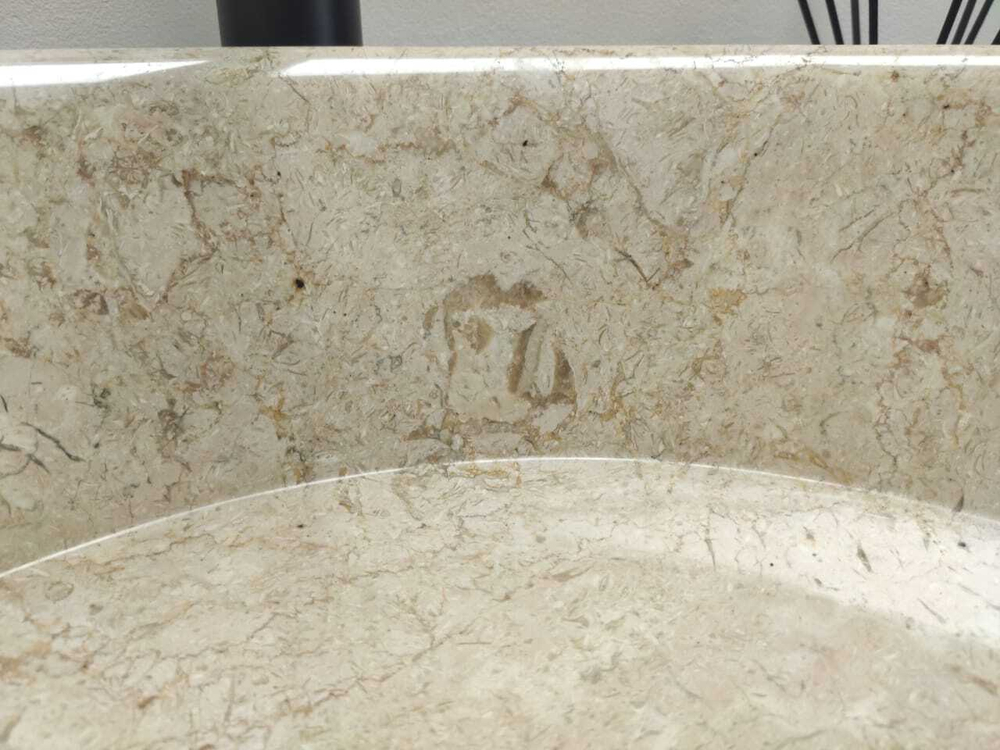 Раковина из мрамора Drum Cream Tin Lip DM-60198 45*45*15