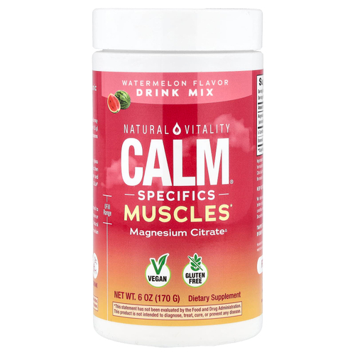 Natural Vitality, CALM® Specials Muscles, смесь для приготовления напитка с цитратом магния, арбуз, 170 г (6 унций)