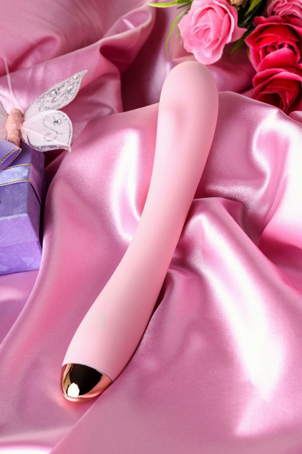 Розовый вибромассажер Eromantica Kristen - 22,5 см.